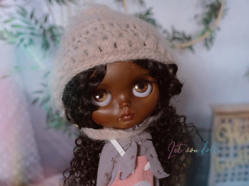 Adopted- Blythe  Custom OOAK doll Dark Tan by LeTVonDolls