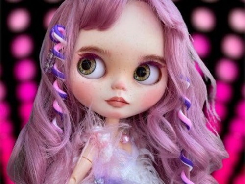 Custom Blythe Doll, Blythe Doll, Art doll, OOAK, TBL base, pink princess, handmade, collectable, gift, "Candy" by BlythedollsbyDanidi