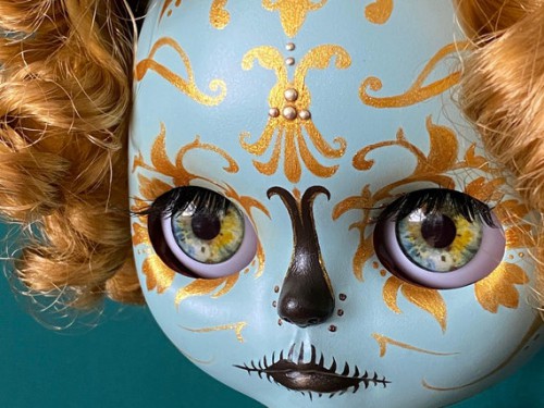 Catrina Turquoise Calavera Blythe Doll Custom OOAK – FEDEX by LuxCustomBlythe