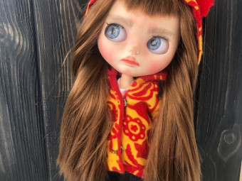 Blythe custom doll, custom blythe doll, blythe doll, ooak Blythe doll, ooak doll, takara doll, Christmas gift by VintageFairytail