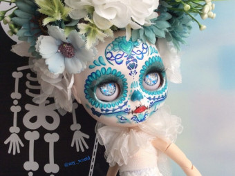 Catrina – La Fria – Blythe custom doll OOAK by AzyWorld
