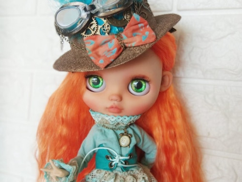 Blythe,steampunk blythe,blythe custom,blythe custom doll,blythe doll,blythe OOAK,doll,custom doll,baby doll,30 cm,12 inch high by FantasticBlytheDoll