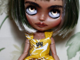ERIKA. Painted body. Piercing Custom Blythe doll. Unique hand made doll, 1/6 tbl ooak by MIAdollsArtshop