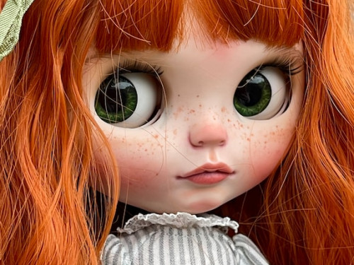 Ooak Custom Blythe Doll on Licca body & soft wig by HazelnutdollsUK