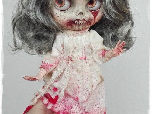 BECKY Zombie girl Blythe custom doll by AntiqueShopDolls