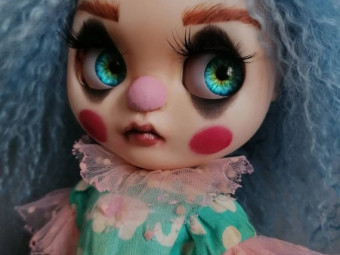 Blythe clown doll Myra circus doll by BlytheDollArt