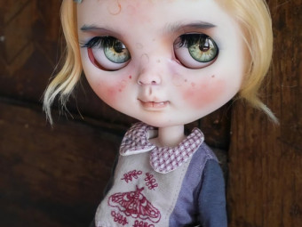 Gem custom blythe blonde hair doll custom by SuperNinaBlythe