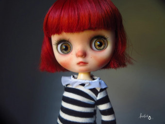 Poppy – OOAK Takara Original Custom Middie Blythe doll Furry Bella Bo by XeiderDolls