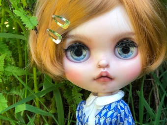 Custom Blythe doll (tbl) white skin with ginger hair by IndividualAttention