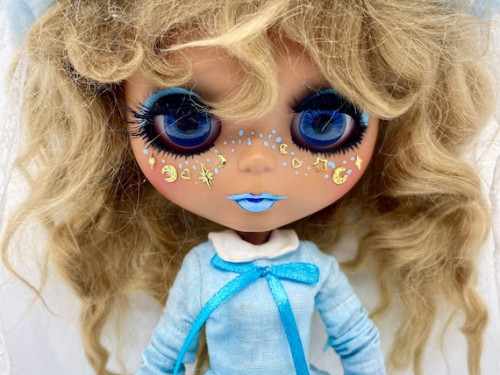 Blue bunny girl custom Blythe doll by MagickalCreatures