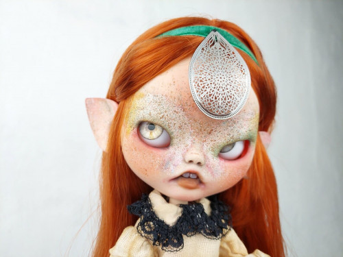 Custom Blythe forest witch asian sculpting doll by Alinari
