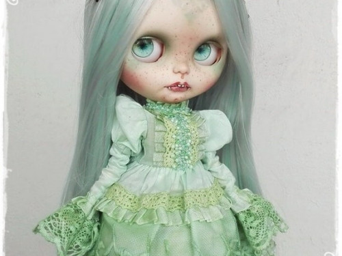 RUSALKA Wild Mermaid girl Blythe custom doll ooak by AntiqueShopDolls
