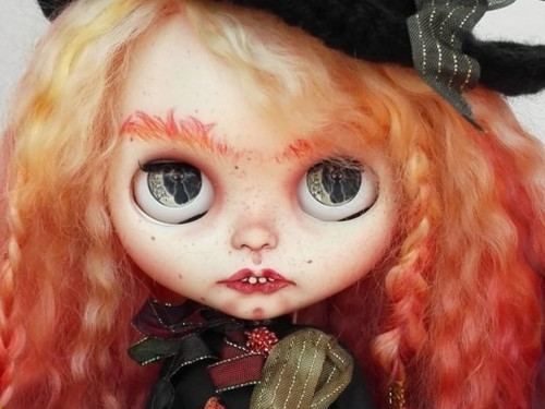 FRIDELA Halloween Witch  Blythe custom doll by AntiqueShopDolls
