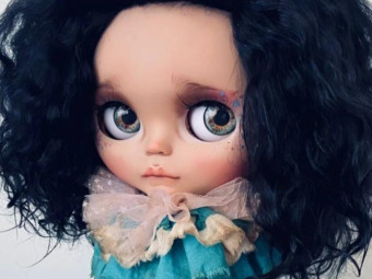 Custom Blythe doll Mohair Clown by MiaPrincipessaDoll