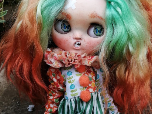 Custom Blythe clown by TwigOfSpirit