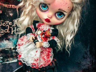 Custom Blythe Doll Alice in Dark Land by CandyJamBlytheDolls