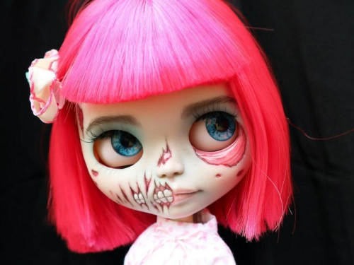 Zombie custom Blythe doll custom by FreedomValentina