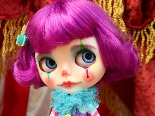 Blackberry – Blythe Clown custom doll custom by FreedomValentina