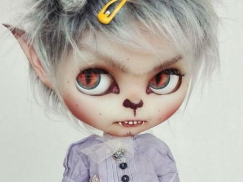 TRISHA Werewolf girl Blythe custom doll by AntiqueShopDolls