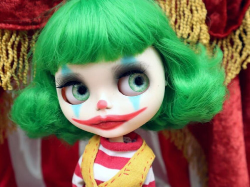 Blythe Clown "Joker" custom Blythe doll by FreedomValentina