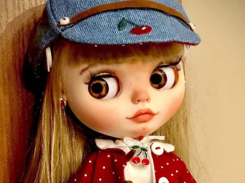 Custom Blythe doll " Cherry " by DollsByTzetzka