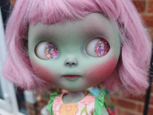 Custom Blythe doll pink fairy by Wednesdayschilduk