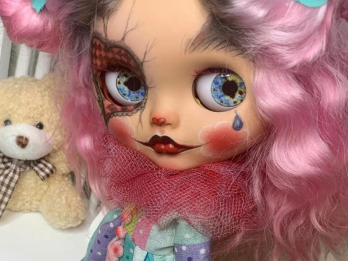 Custom Blythe Doll Clown by BlythebyInessa