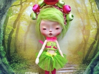 Ooak Custom Blythe doll – Green Ballerina by ELFiciousShop