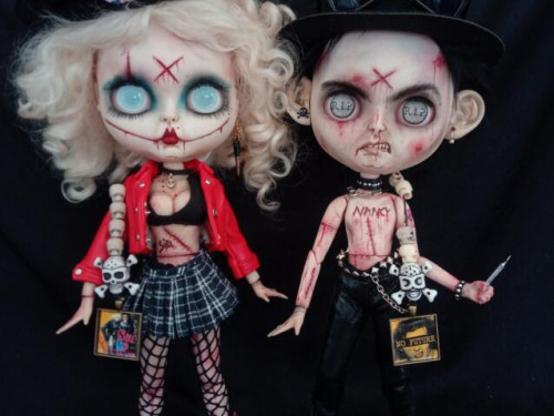 Sid & Nancy Sex Pistols Blythe Dolls by Spookykidsworkshop