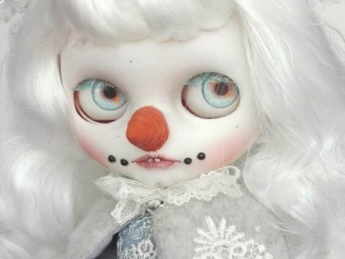 MAIJA Snowman girl Blythe custom doll by AntiqueShopDolls