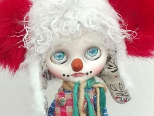 TIMOTHY Snowman boy Blythe custom doll by AntiqueShopDolls
