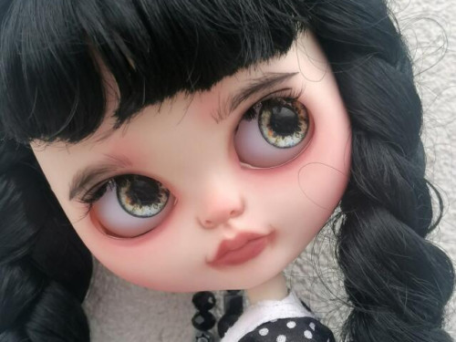 Blythe doll Wednesday Addams by DoroteaDolls