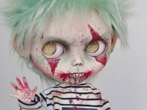 TOMMY Zombie boy Blythe custom doll by AntiqueShopDolls