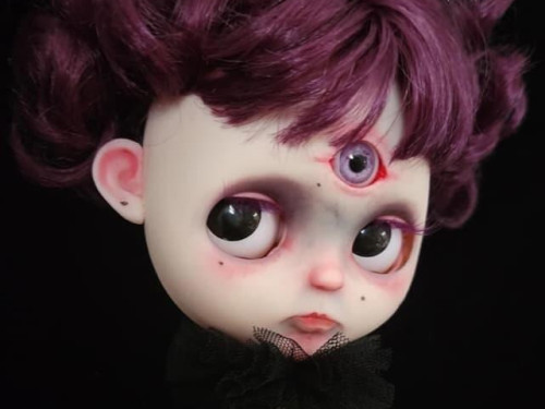 Ima Strange Blythe doll custom OOAK by artbycarla
