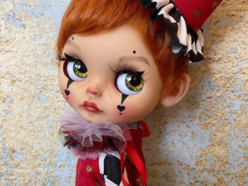 Blythe doll custom Shirley the clown by KattySuzume