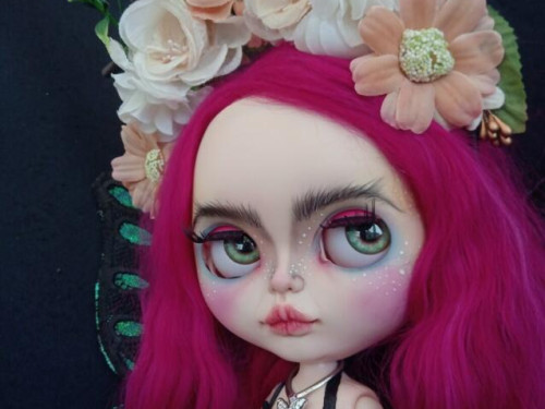 Custom Forrest Fairie Blythe Doll by Spookykidsworkshop