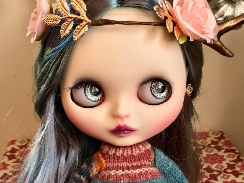 Custom Blythe Doll Factory OOAK â€œCerridwenâ€� by Dollypunk21