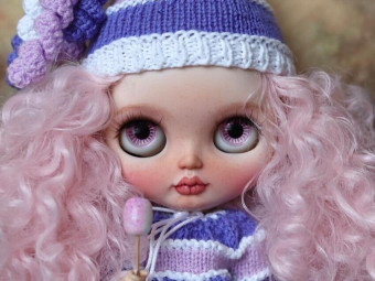 Marshmallow Custom Blythe Doll by SuokDolls
