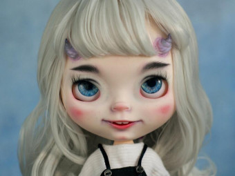 Custom Blythe Doll Oni Girl Aya by SparkleEyesStudio