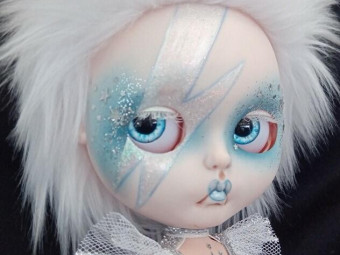 Custom Blythe Doll Cosmic Space Girl by Spookykidsworkshop