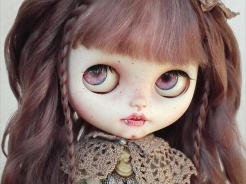 AMBROSINE Classic Vampire girl Blythe custom doll ooak by AntiqueShopDolls