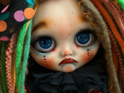 Exclusive vintage bright Blythe the Clown doll with dreadlocks by VDexlusive