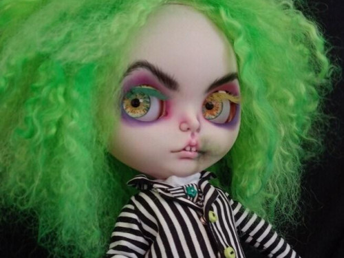 Beetlejuice Girl Blythe Doll by Spookykidsworkshop