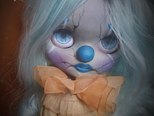 Custom Blythe clown Blue by Wednesdayschilduk