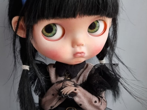 Wednesday Addams Blythe custom doll by KateShopGifts