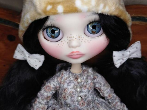 Custom Blythe doll, OOAK blythe, Blythe Custom, Blythe Doll, beautiful sweet brunette little fawn
